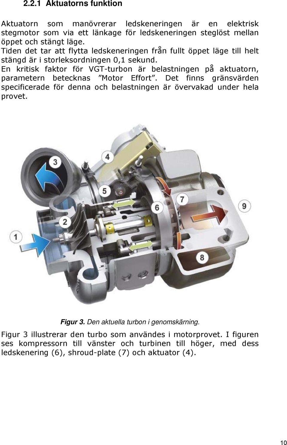 En kritisk faktor för VGT-turbon är belastningen på aktuatorn, parametern betecknas Motor Effort.