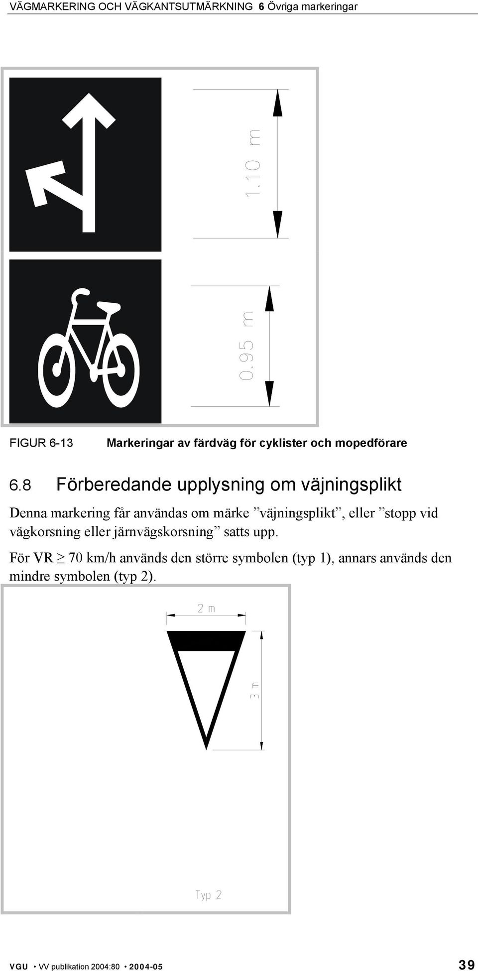 väjningsplikt, eller stopp vid vägkorsning eller järnvägskorsning satts upp.