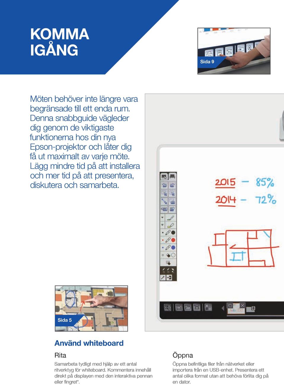 Lägg mindre tid på att installera och mer tid på att presentera, diskutera och samarbeta.