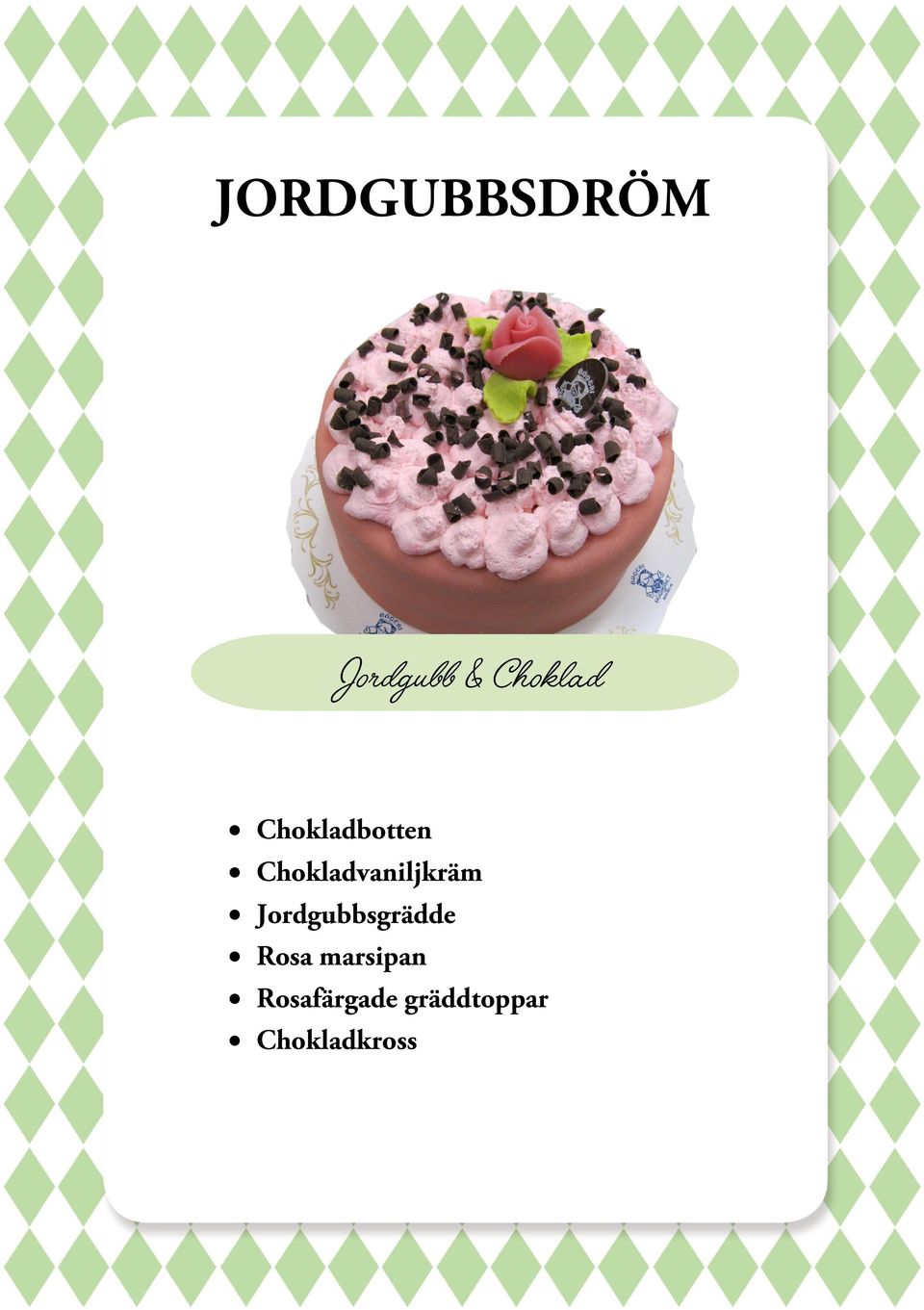 Jordgubbsgrädde Rosa marsipan