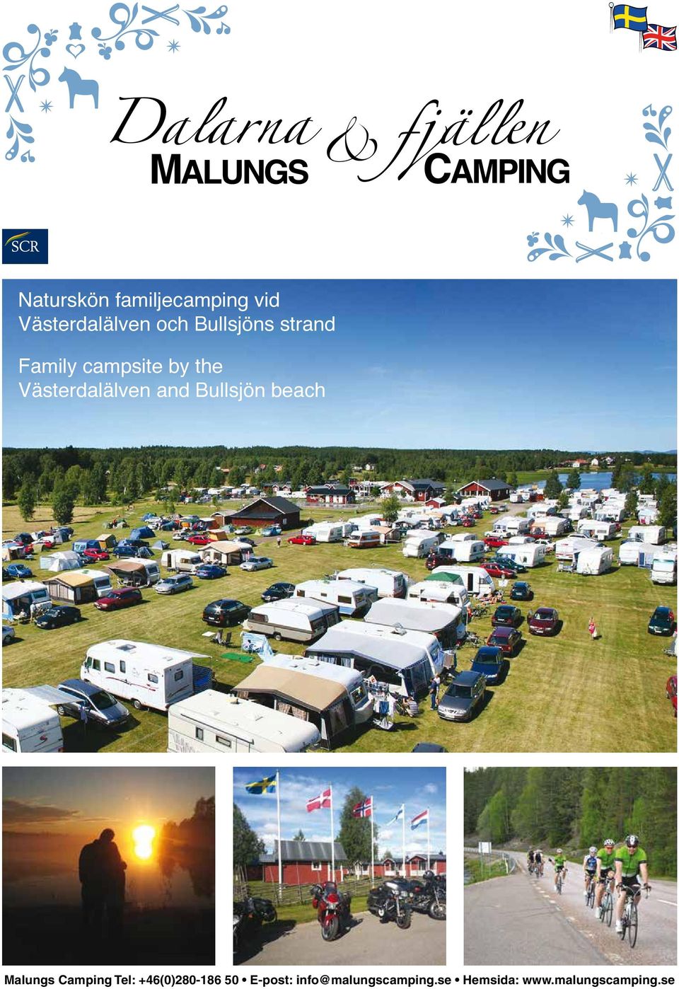 and Bullsjön beach Malungs Camping Tel: +46(0)280-186