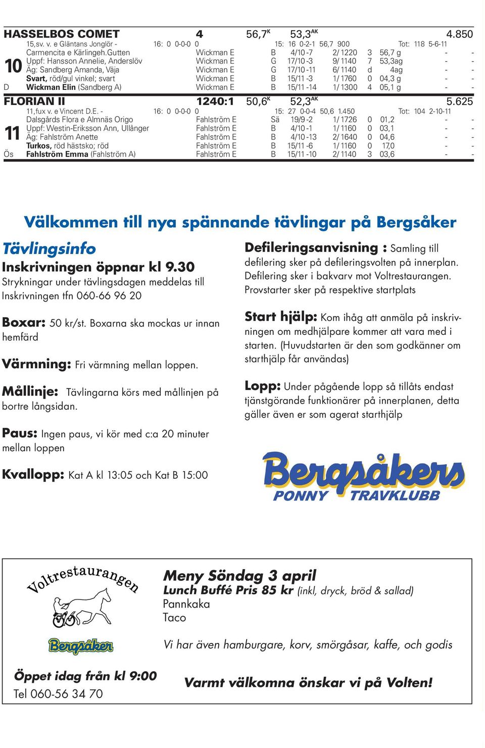 svart Wickman E B 1/11-3 1/ 170 0 0,3 g - - D Wickman Elin (Sandberg A) Wickman E B 1/11-1 1/ 1300 0,1 g - - FLORIAN II 10:1 0, K,3 AK. 11,fux v. e Vincent D.E. - 1: 0 0-0-0 0 1: 7 0-0- 0, 1.