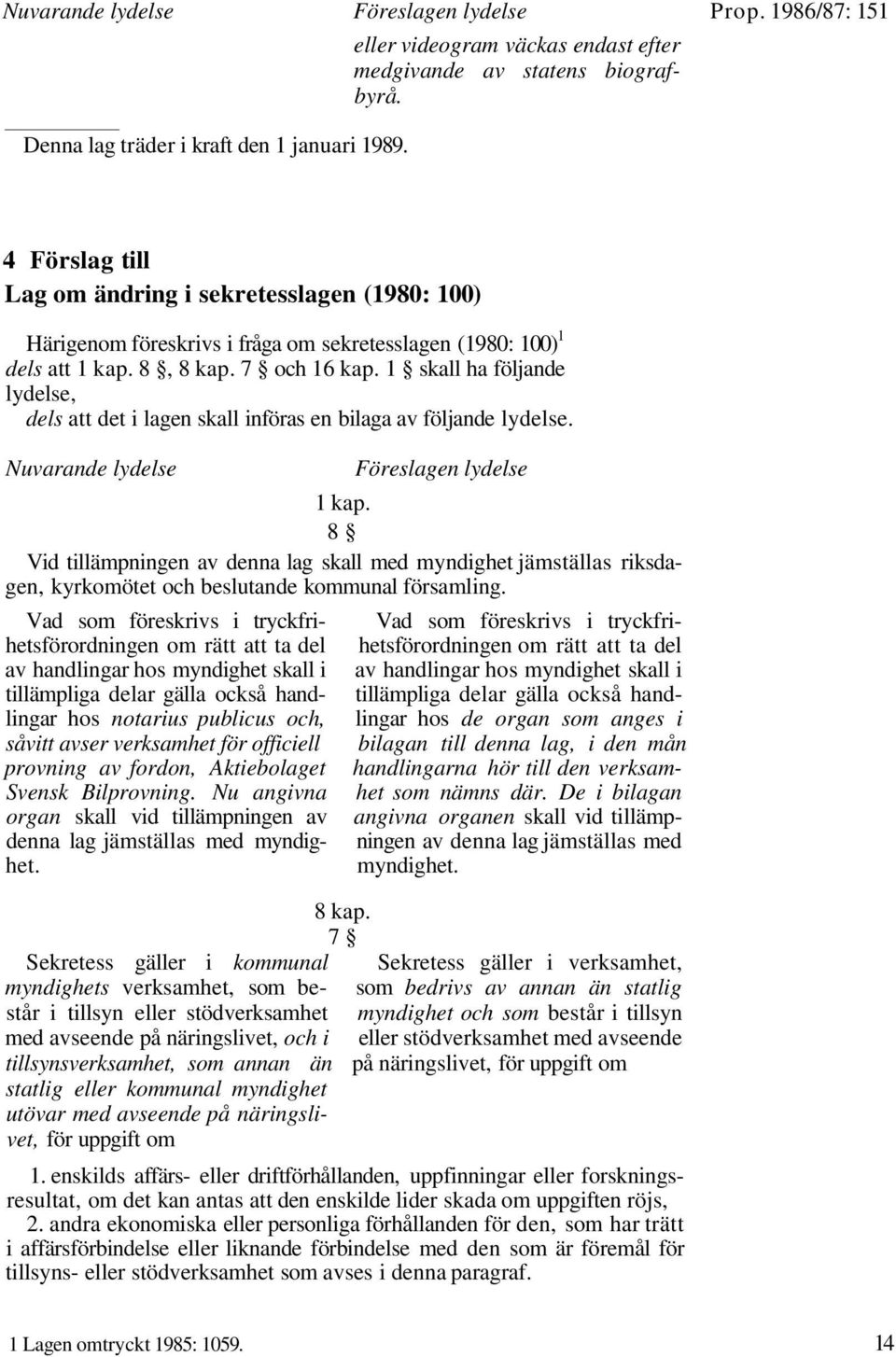 1 skall ha följande lydelse, dels att det i lagen skall införas en bilaga av följande lydelse. Nuvarande lydelse Föreslagen lydelse 1 kap.