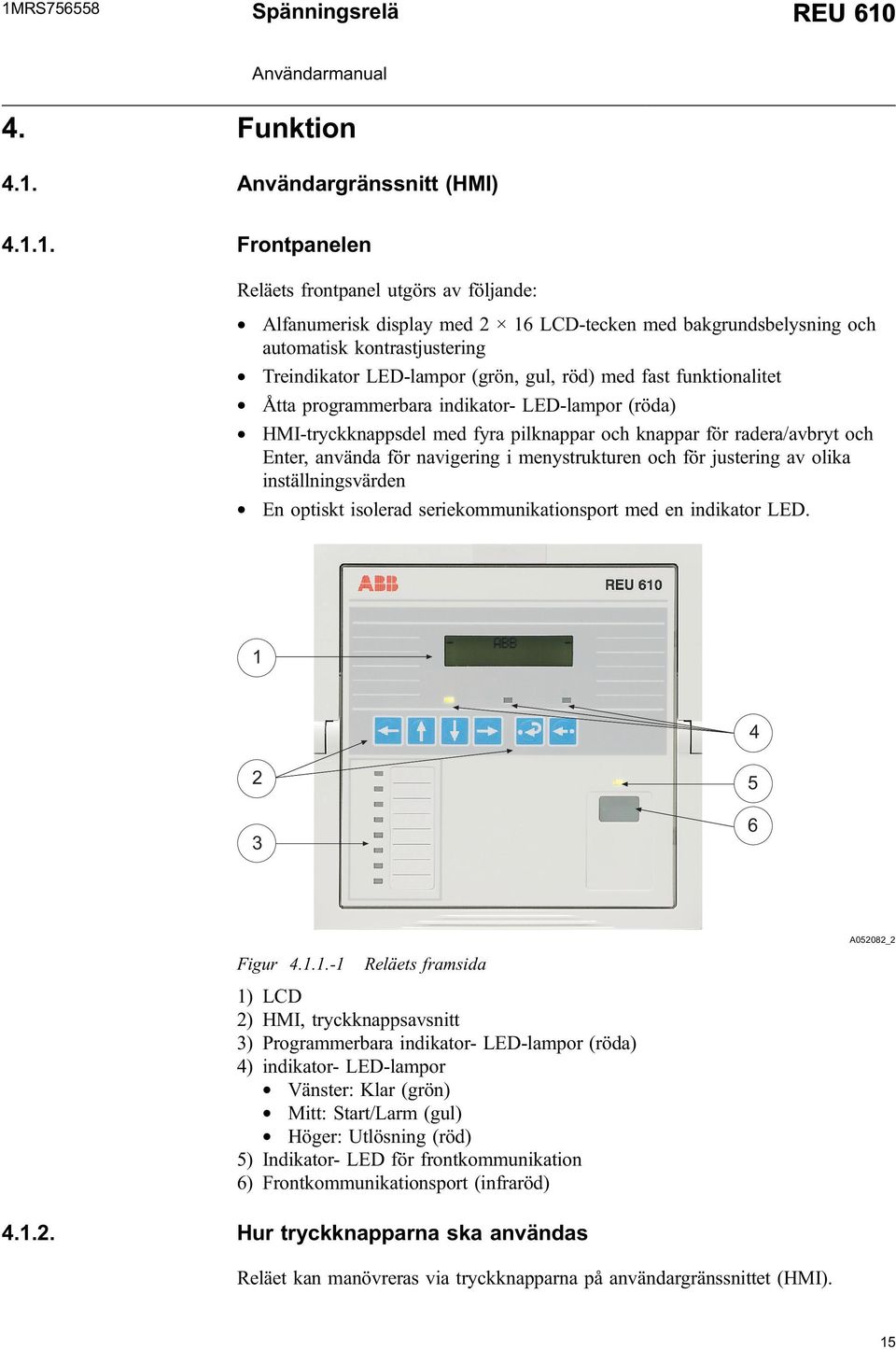 för radera/avbryt och Enter, använda för navigering i menystrukturen och för justering av olika inställningsvärden * En optiskt isolerad seriekommunikationsport med en indikator LED.