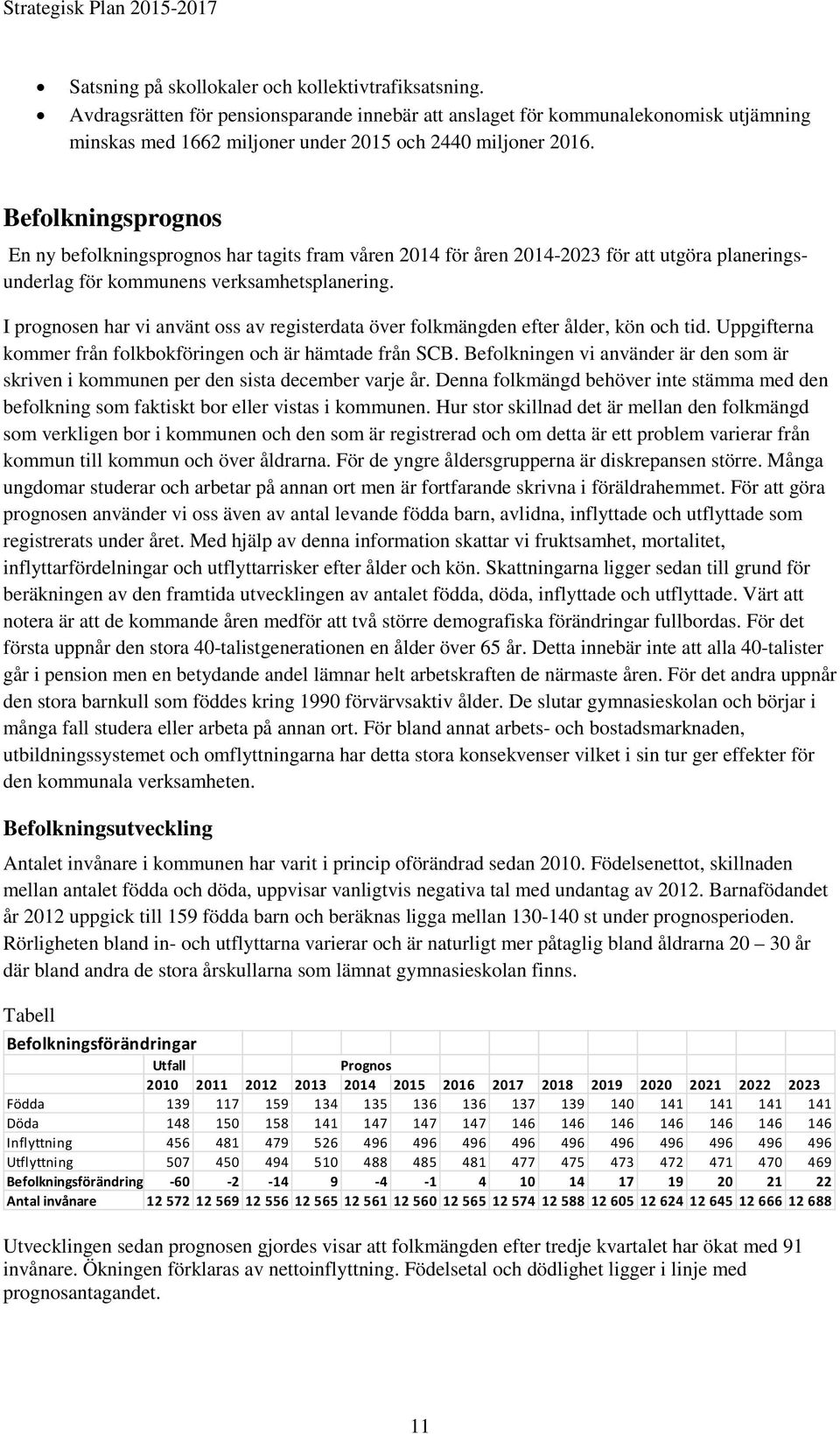 I prognosen har vi använt oss av registerdata över folkmängden efter ålder, kön och tid. Uppgifterna kommer från folkbokföringen och är hämtade från SCB.