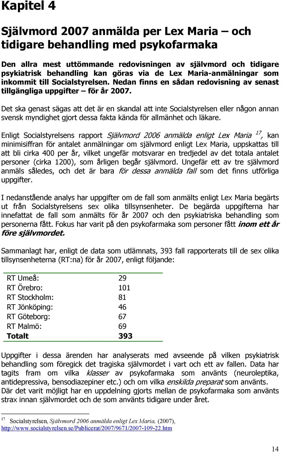 Det ska genast sägas att det är en skandal att inte Socialstyrelsen eller någon annan svensk myndighet gjort dessa fakta kända för allmänhet och läkare.