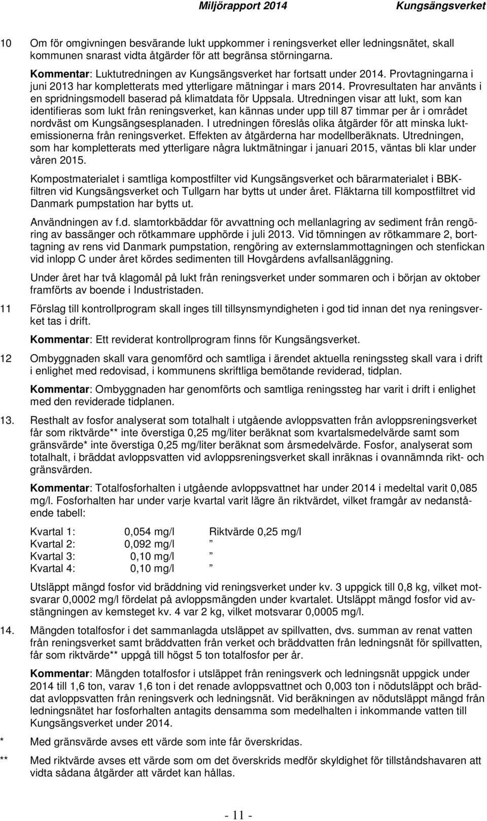 Provresultaten har använts i en spridningsmodell baserad på klimatdata för Uppsala.