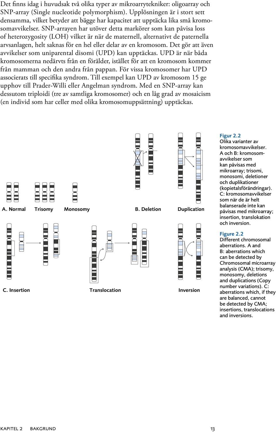 SNP-arrayen har utöver detta markörer som kan påvisa loss of heterozygosity (LOH) vilket är när de maternell, alternativt de paternella arvsanlagen, helt saknas för en hel eller delar av en kromosom.