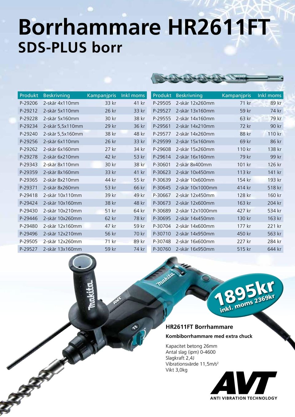 kr 90 kr P-29240 2-skär 5,5x160mm 38 kr 48 kr P-29577 2-skär 14x260mm 88 kr 110 kr P-29256 2-skär 6x110mm 26 kr 33 kr P-29599 2-skär 15x160mm 69 kr 86 kr P-29262 2-skär 6x160mm 27 kr 34 kr P-29608