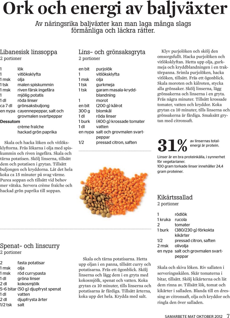 svartpeppar Dessutom crème fraîche hackad grön paprika Skala och hacka löken och vitlöksklyftorna. Fräs lökarna i olja med spiskummin och riven ingefära. Skala och tärna potatisen.