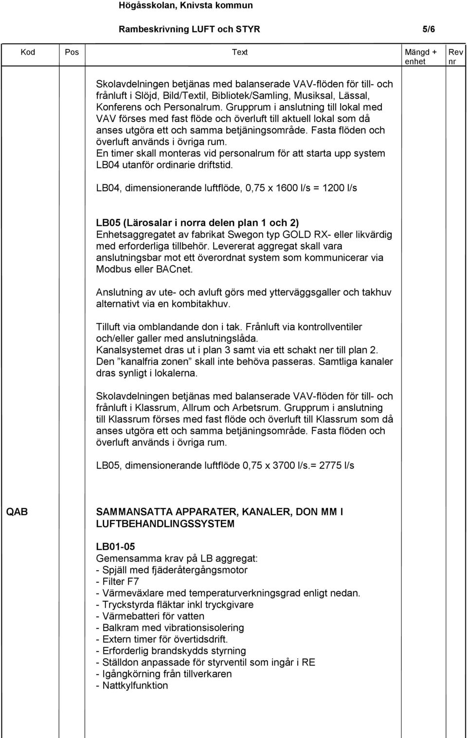 En timer skall monteras vid personalrum för att starta upp system LB04 utanför ordinarie driftstid.