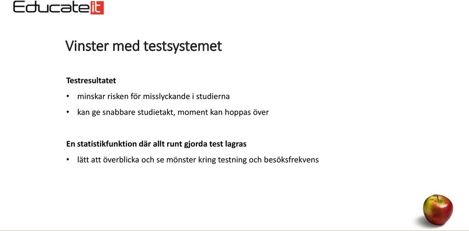 hoppas över En statistikfunktion där allt runt gjorda test