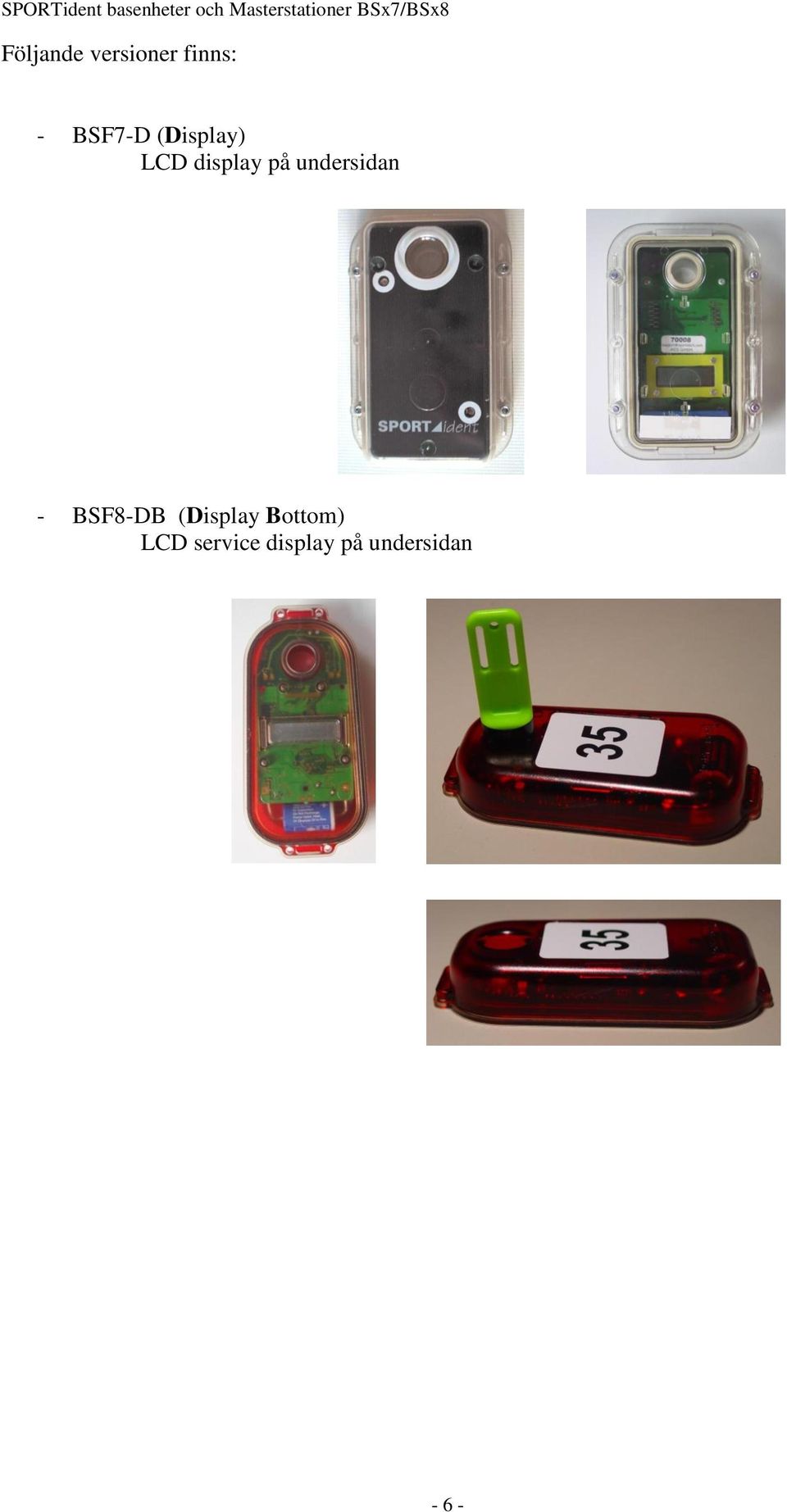 undersidan - BSF8-DB (Display