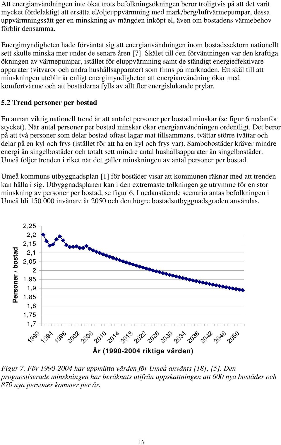 Energimyndigheten hade förväntat sig att energianvändningen inom bostadssektorn nationellt sett skulle minska mer under de senare åren [7].