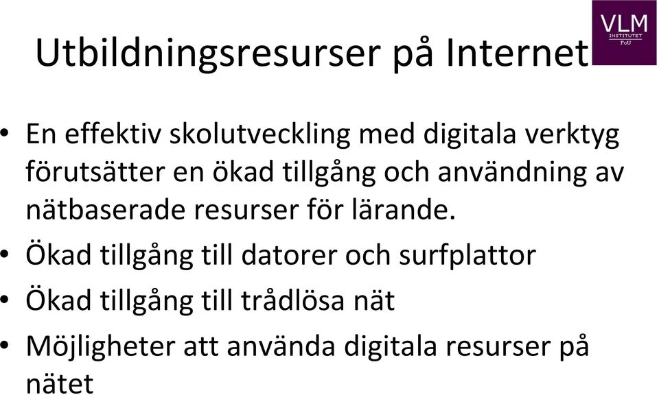 resurser för lärande.