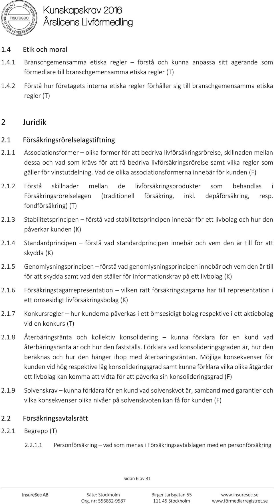 vilka regler som gäller för vinstutdelning. Vad de olika associationsformerna innebär för kunden (F) 2.1.