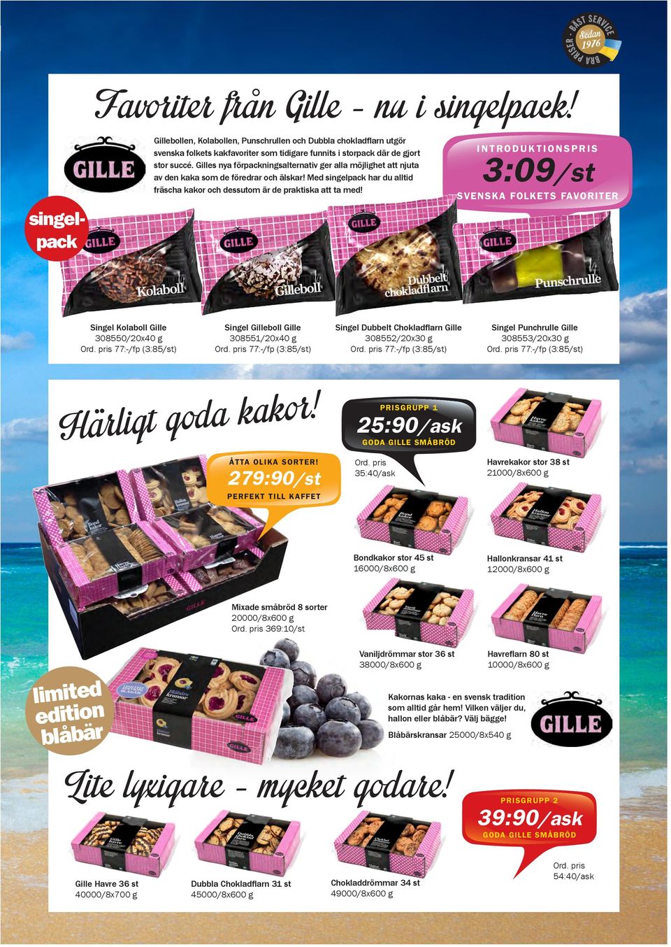 Gilles nya förpackningsalternativ ger alla möjlighet att njuta av den kaka som de föredrar och älskar! Med singelpack har du alltid fräscha kakor och dessutom är de praktiska att ta med!