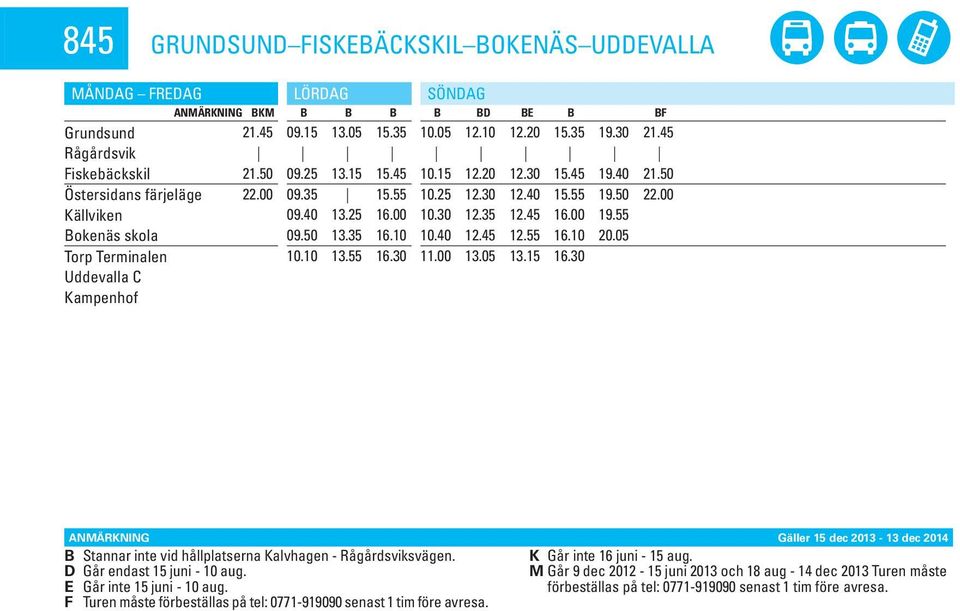 30 21.45 19.40 21.50 19.50 22.00 19.55 20.05 B Stannar inte vid hållplatserna - svägen. D Går endast 15 juni - 10 aug. E Går inte 15 juni - 10 aug.