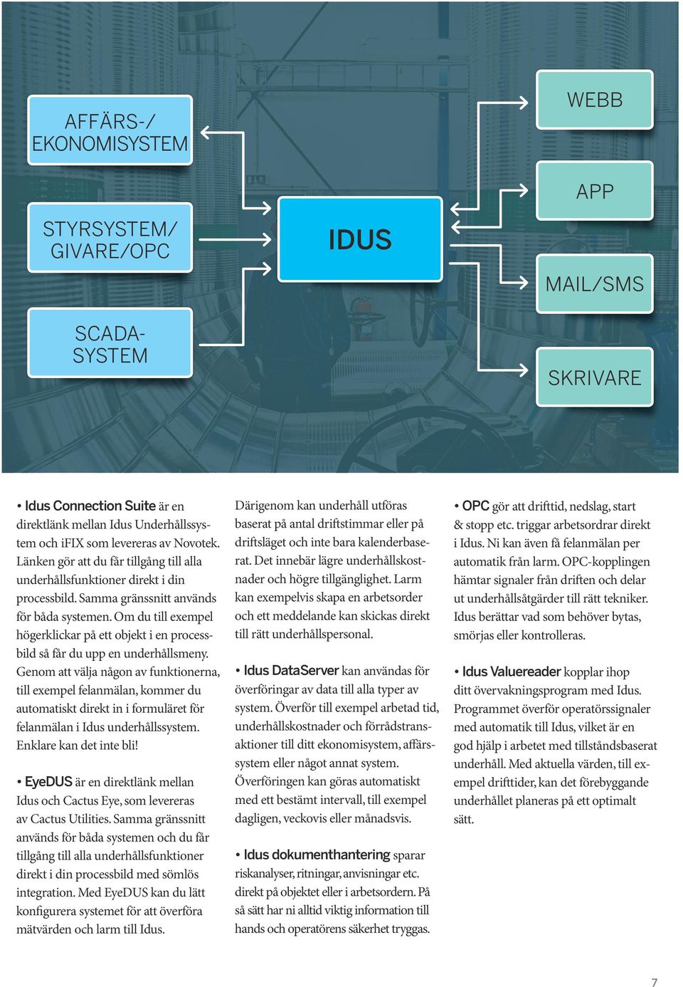 Om du till exempel högerklickar på ett objekt i en processbild så får du upp en underhållsmeny.