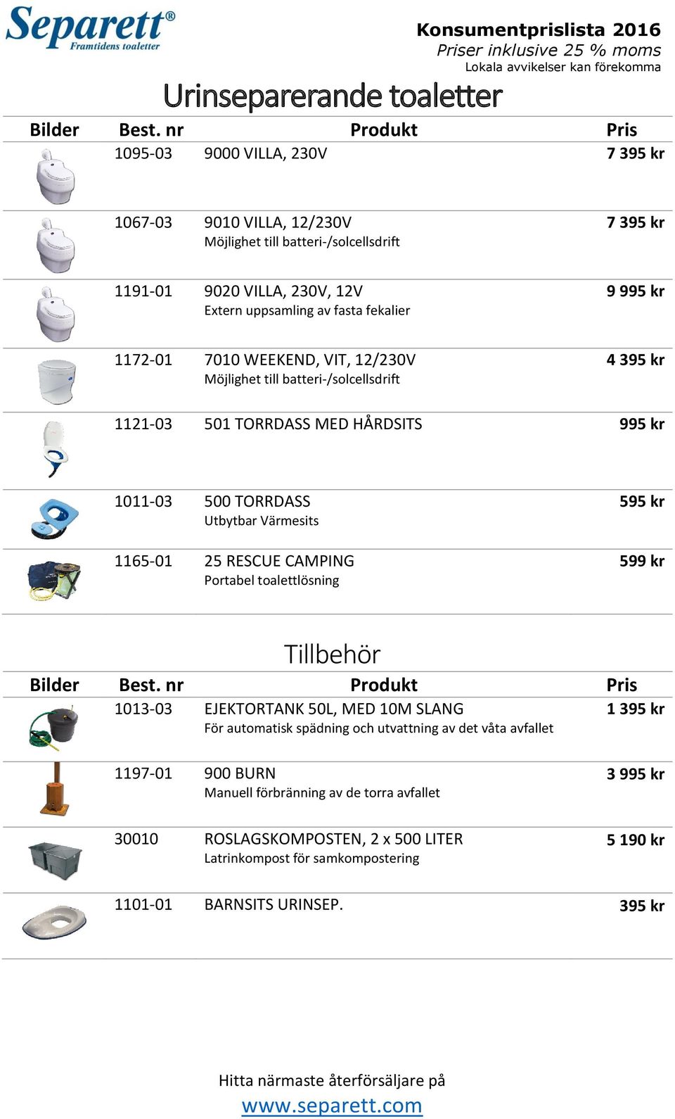 Värmesits 1165-01 25 RESCUE CAMPING Portabel toalettlösning 595 kr 599 kr Tillbehör 1013-03 EJEKTORTANK 50L, MED 10M SLANG För automatisk spädning och utvattning av det våta avfallet