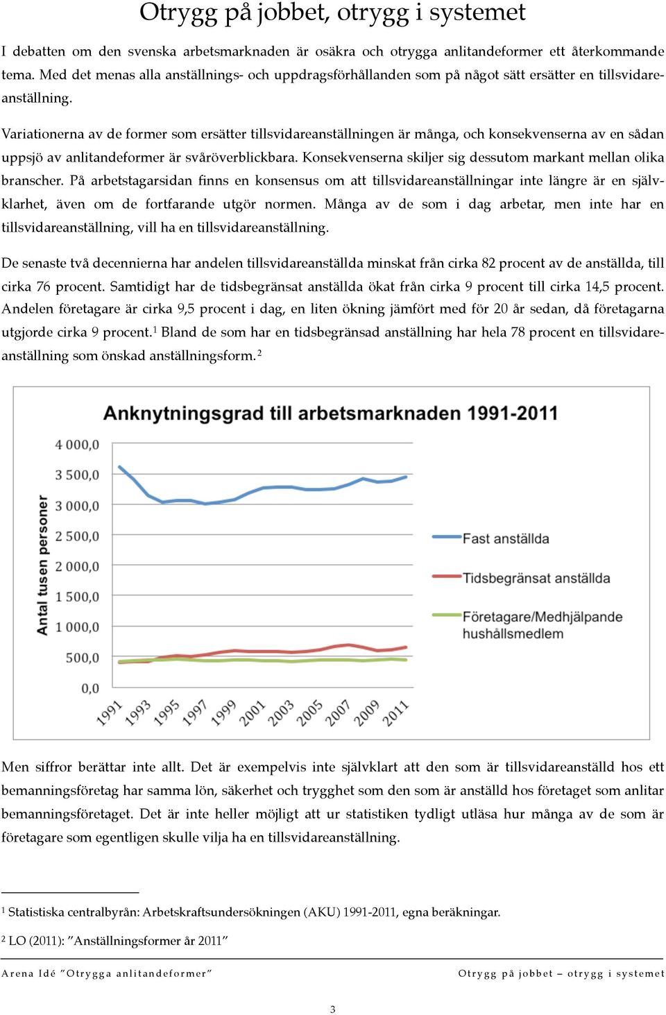 Variationerna av de former som ersätter tillsvidareanställningen är många, och konsekvenserna av en sådan uppsjö av anlitandeformer är svåröverblickbara.