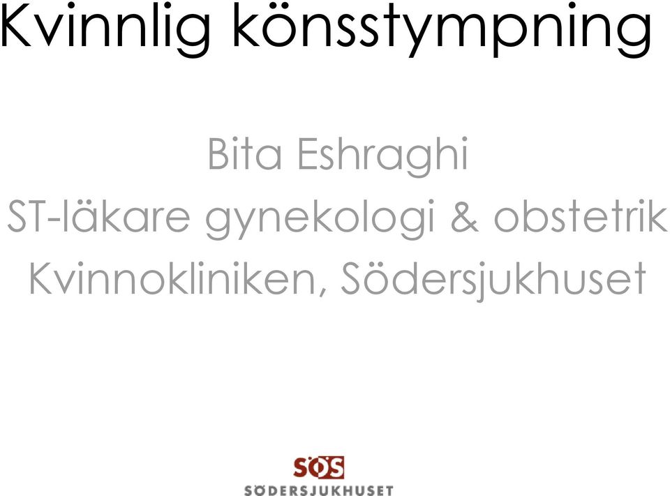 gynekologi & obstetrik