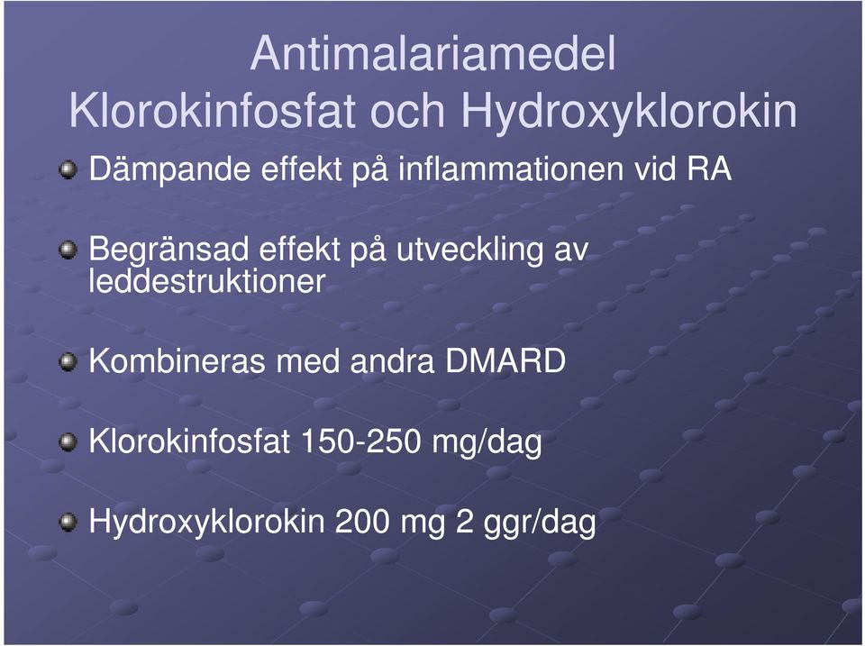 på utveckling av leddestruktioner Kombineras med andra