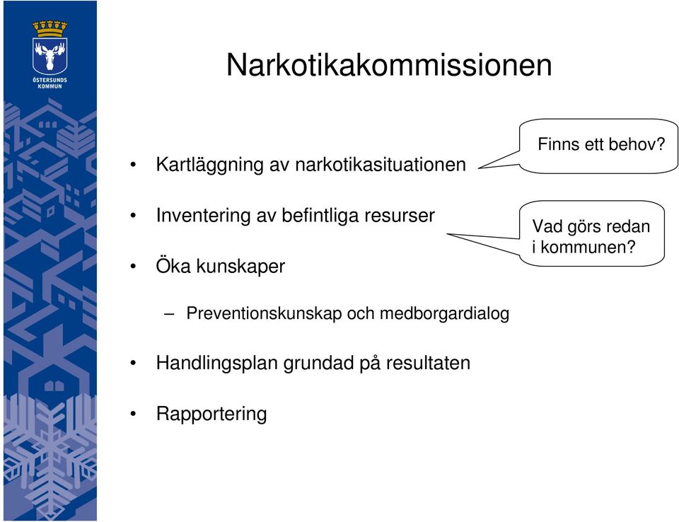 behov? Vad görs redan i kommunen?