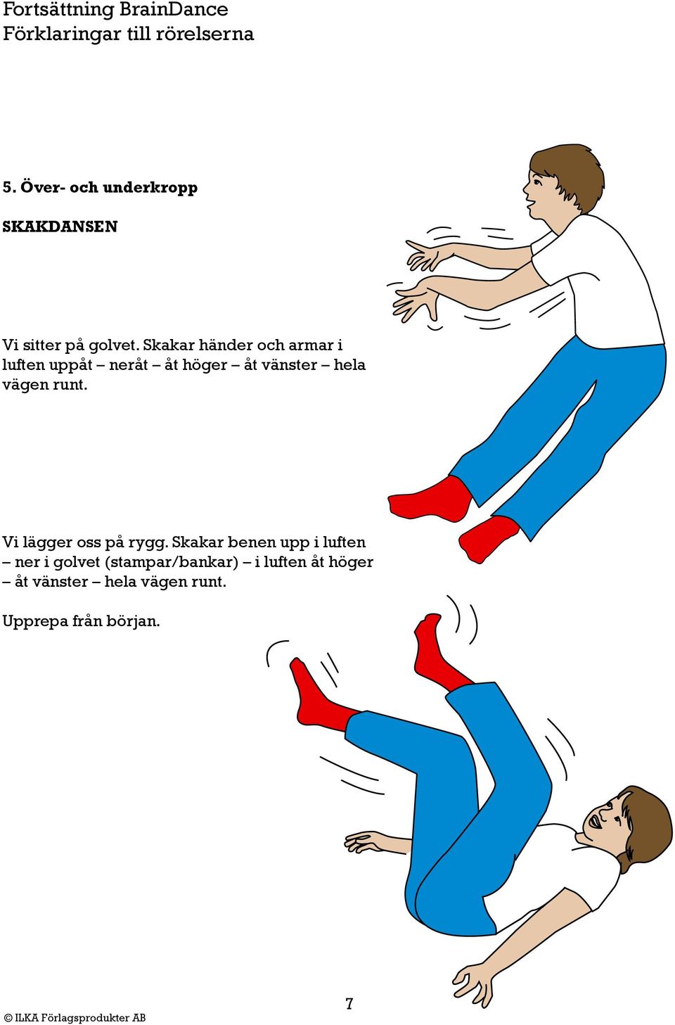 vägen runt. Vi lägger oss på rygg.