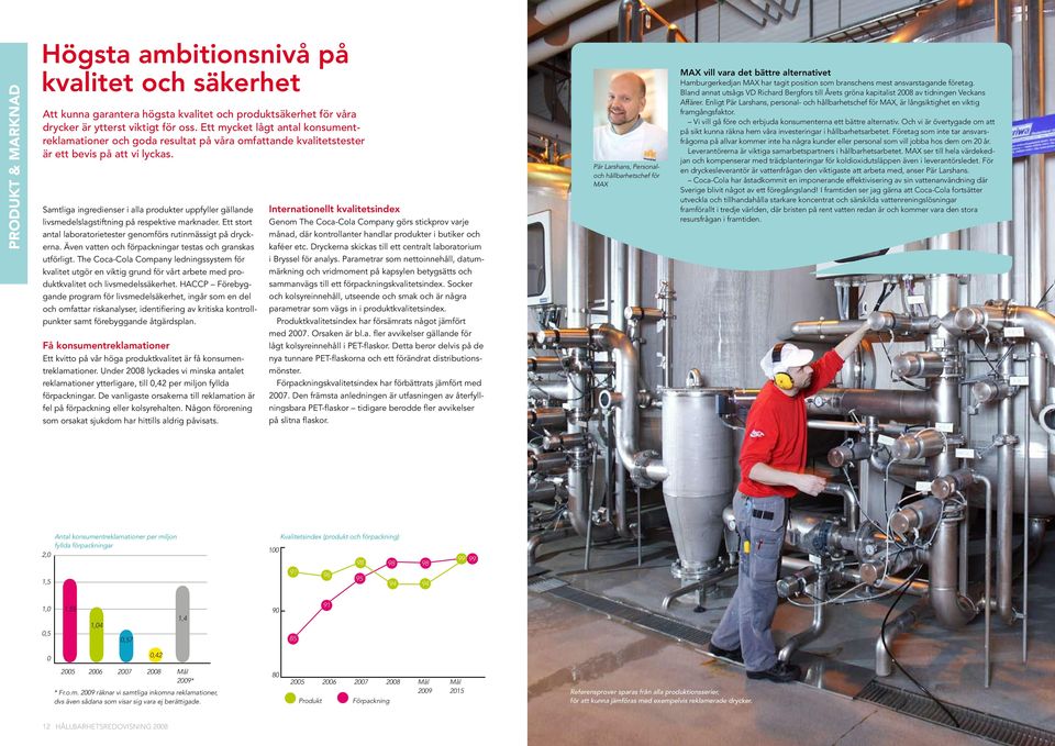 Samtliga ingredienser i alla produkter uppfyller gällande livsmedelslagstiftning på respektive marknader. Ett stort antal laboratorietester genomförs rutinmässigt på dryckerna.