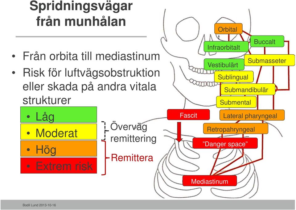 risk Överväg remittering Remittera Fascit Orbital t Infraorbitalt Vestibulärt