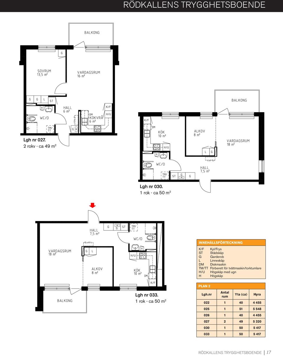 TM/TT Förberett för tvättmaskin/torktumlare H/U Högskåp med ugn H Högskåp PLAN 2 Lgh nr 33.