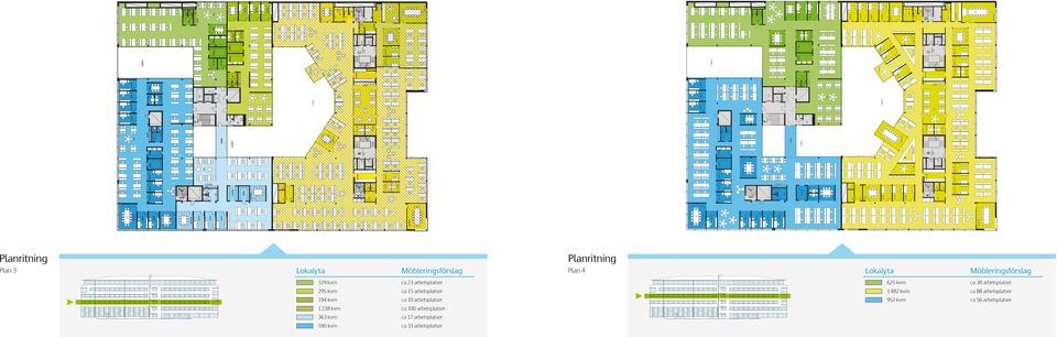 kvm ca 100 arbetsplatser 363 kvm ca 17 arbetsplatser 590 kvm ca 33 arbetsplatser Planritning Lokal ca 952 kvm ca 56 arbetsplatser ca 16,7kvm/person Lokal 1482 kvm ca 88