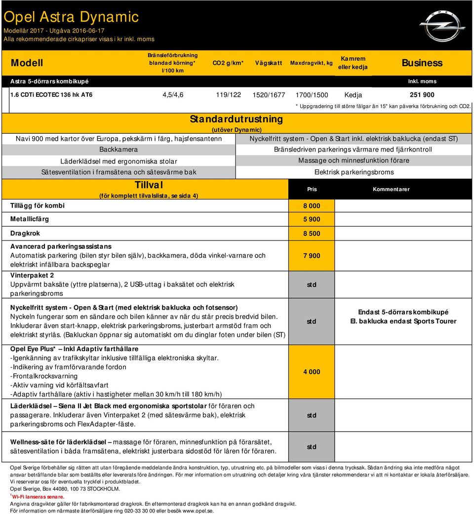 hajsfensantenn Nyckelfritt system - Open & Start inkl.