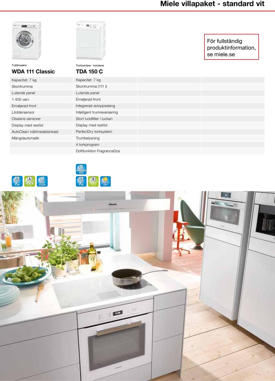 Display med resttid AutoClean tvättmedelsinkast Mängdautomatik Torktumlare - kondens TDA 150 C Kapacitet: 7 kg Skontrumma (111 l)