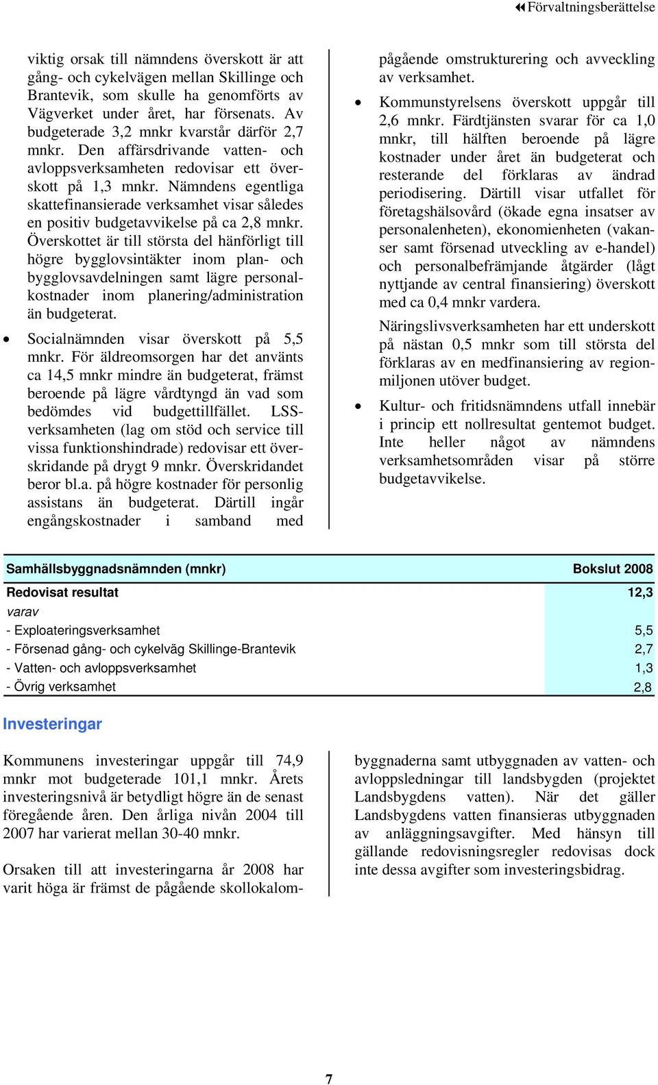 Nämndens egentliga skattefinansierade verksamhet visar således en positiv budgetavvikelse på ca 2,8 mnkr.