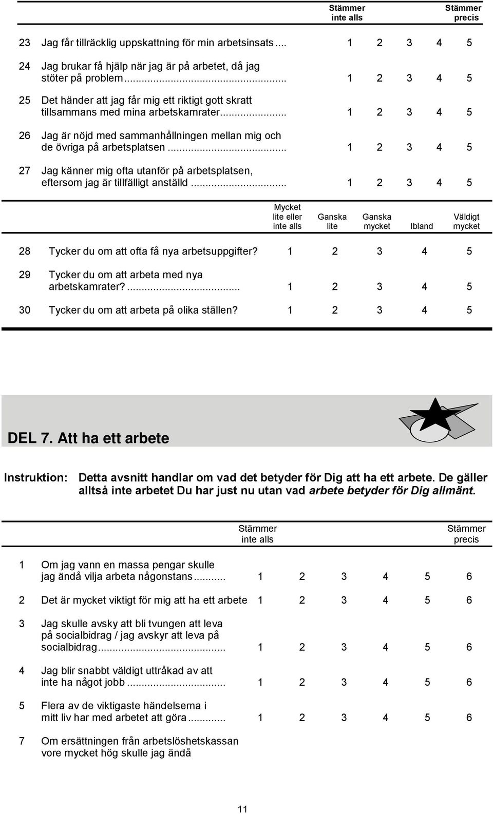 .. 1 2 3 4 5 27 Jag känner mig ofta utanför på arbetsplatsen, eftersom jag är tillfälligt anställd.