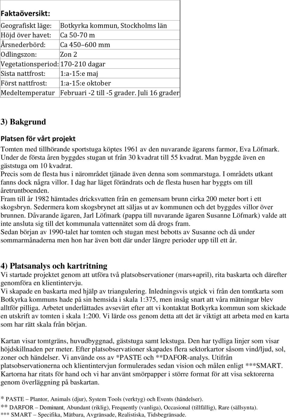 Under de första åren byggdes stugan ut från 30 kvadrat till 55 kvadrat. Man byggde även en gäststuga om 10 kvadrat. Precis som de flesta hus i närområdet tjänade även denna som sommarstuga.