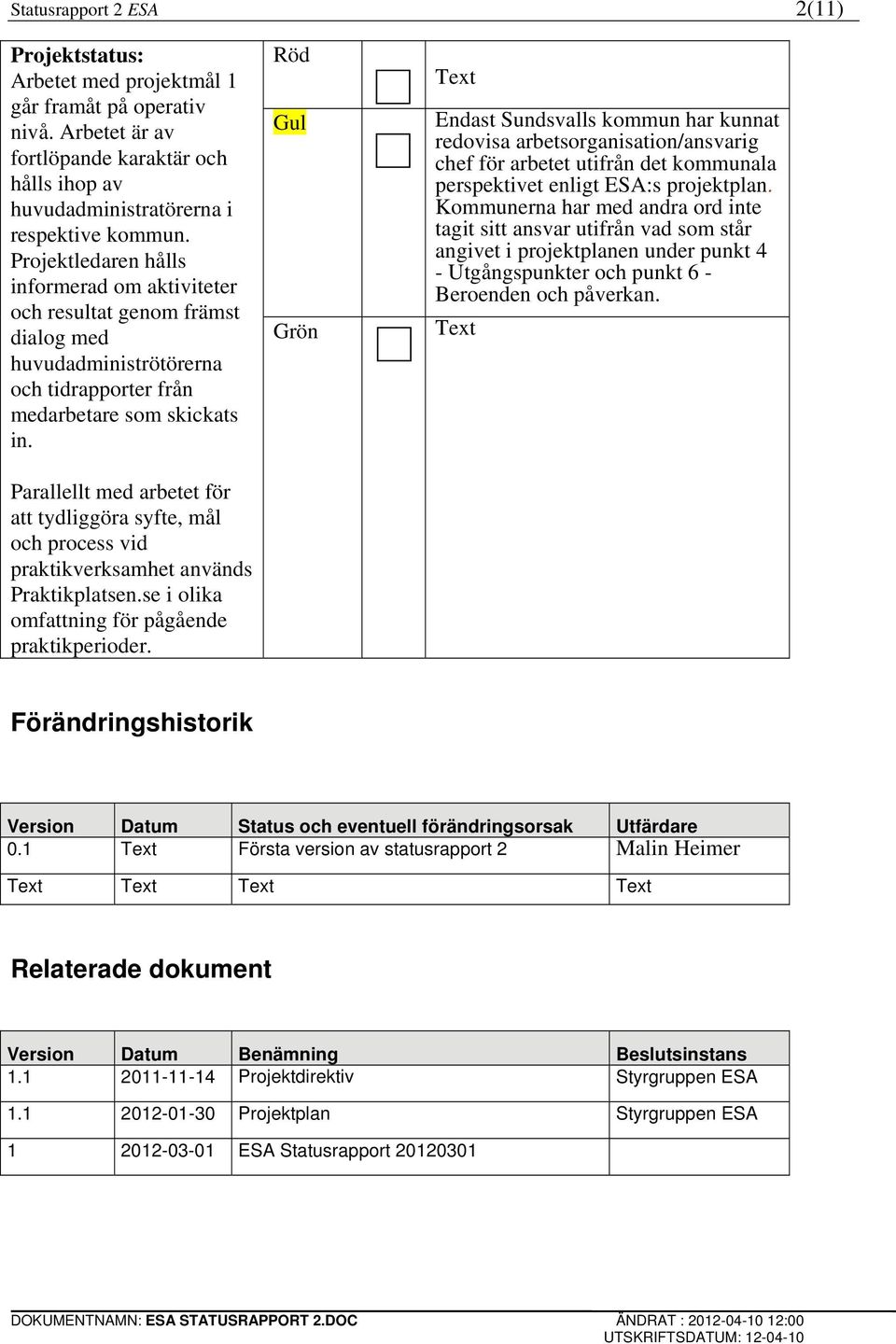 Parallellt med arbetet för att tydliggöra syfte, mål och process vid praktikverksamhet används Praktikplatsen.se i olika omfattning för pågående praktikperioder.