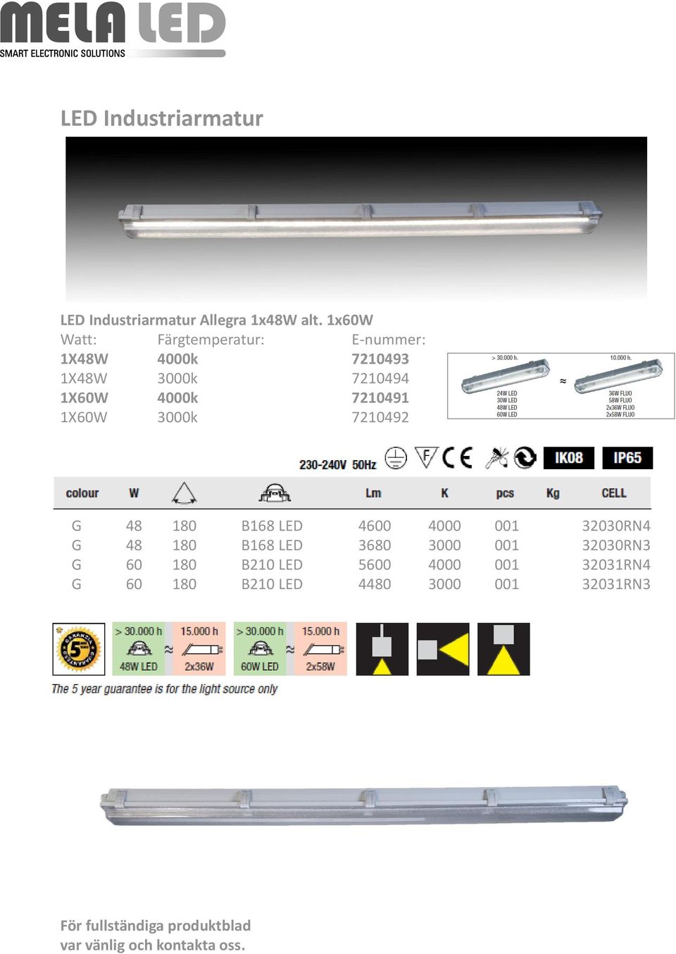 1X60W 3000k 7210492 G 48 180 B168 LED 4600 4000 001 32030RN4 G 48 180 B168 LED 3680 3000 001