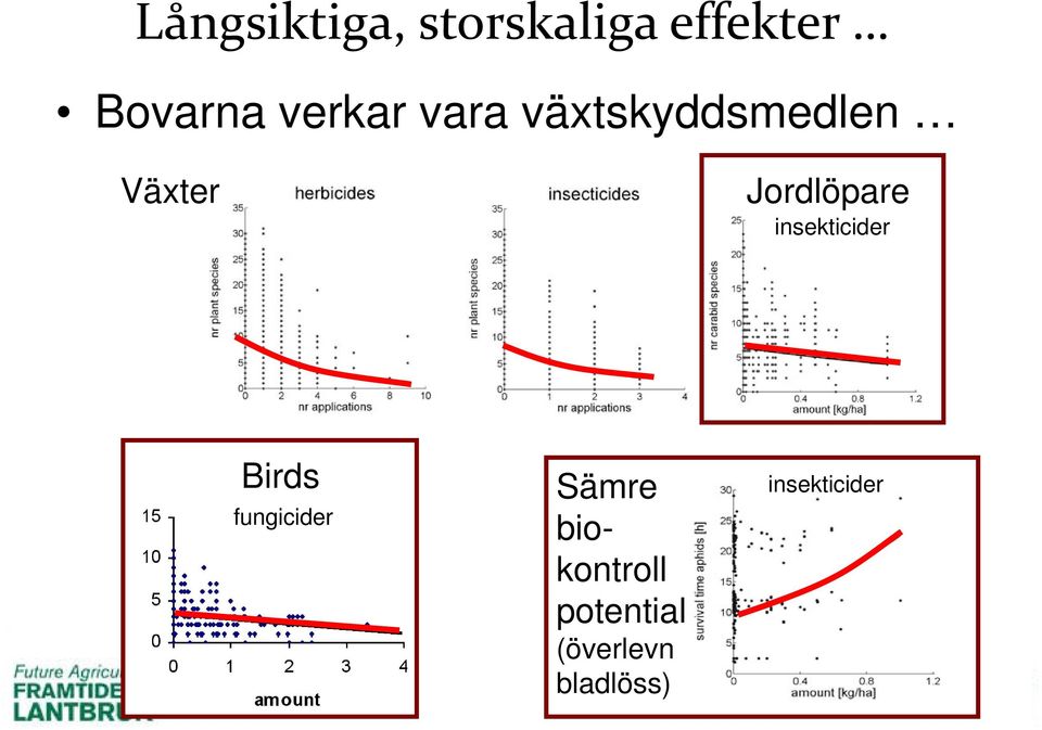 Jordlöpare insekticider Birds fungicider Sämre