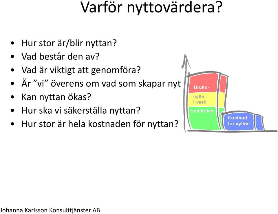 Är vi överens om vad som skapar nytta? Kan nyttan ökas?