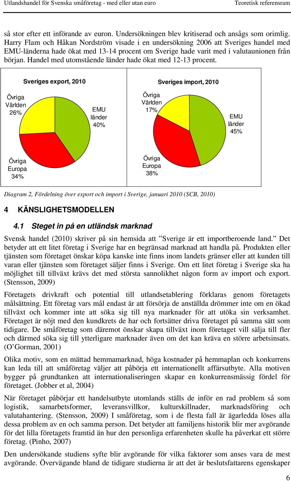 Handel med utomstående länder hade ökat med 12-13 procent.