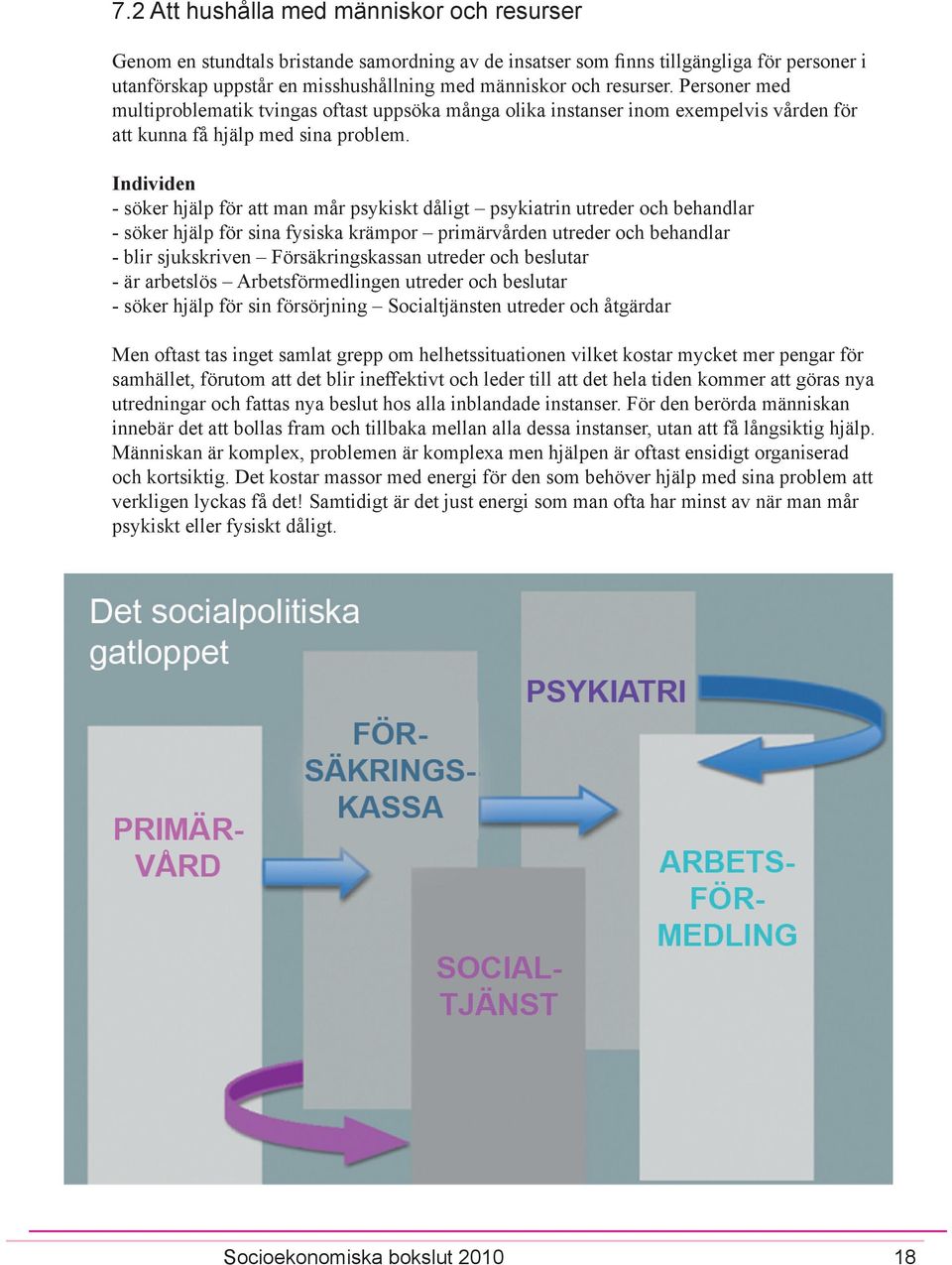 Individen - söker hjälp för att man mår psykiskt dåligt psykiatrin utreder och behandlar - söker hjälp för sina fysiska krämpor primärvården utreder och behandlar - blir sjukskriven Försäkringskassan