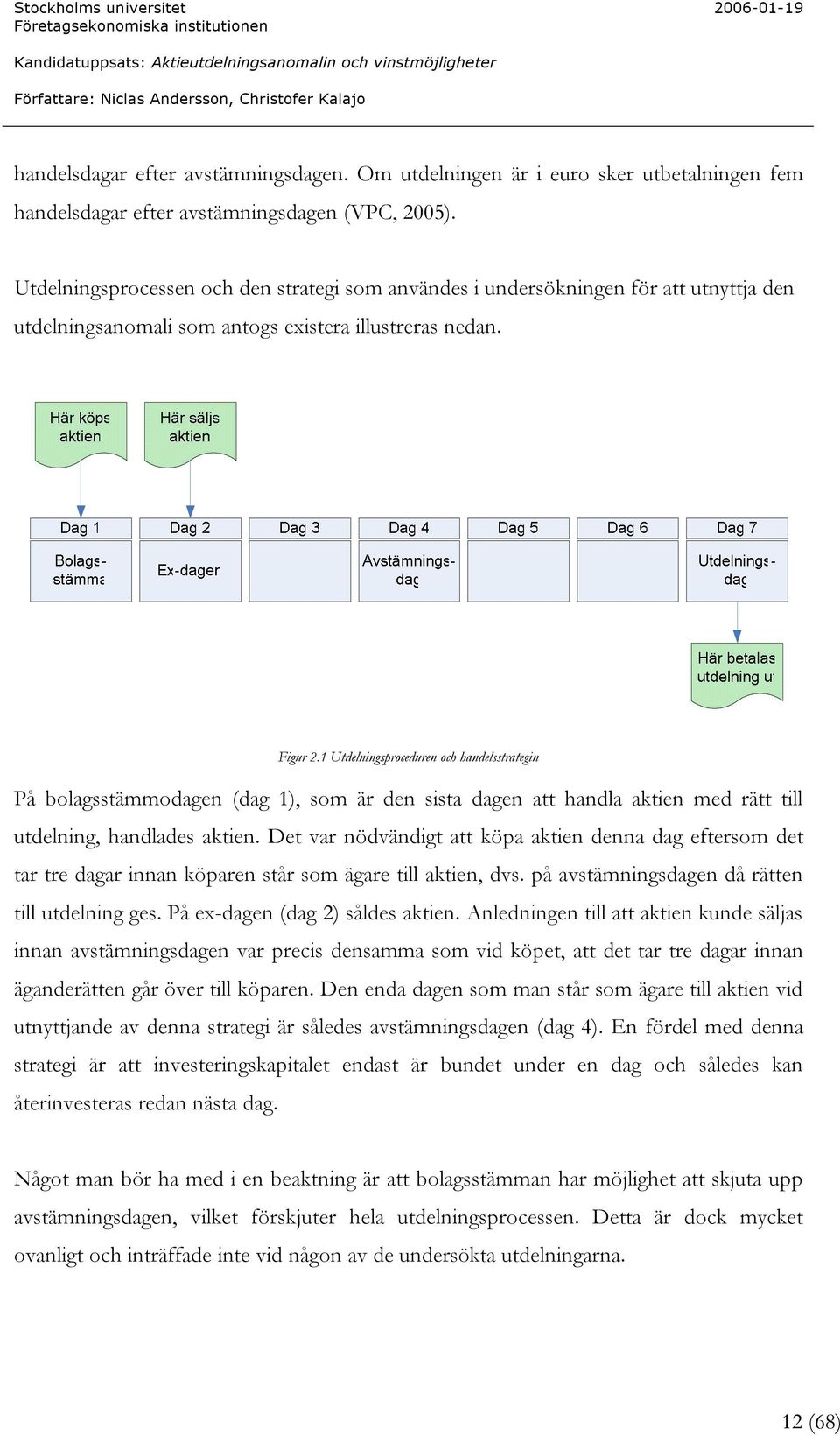1 U t d e l n in gs p ro c e d ure n o c h h a n d e l s s t ra t e gin P å b o l agsst ä m m o dagen ( dag 1), so m ä r den si st a dagen at t h andl a akt i en m ed rä t t t i l l ut del ni ng, h