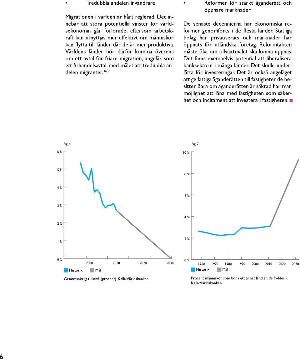 Världens länder bör därför komma överens om ett avtal för friare migration, ungefär som ett frihandelsavtal, med målet att tredubbla andelen migranter. fig.