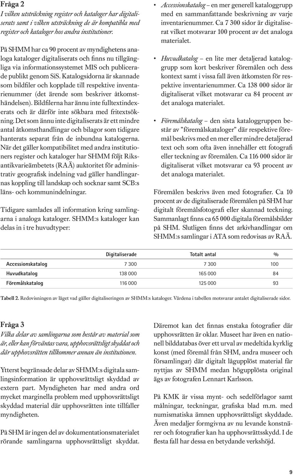 Katalogsidorna är skannade som bildfiler och kopplade till respektive inventarienummer (det ärende som beskriver åtkomsthändelsen).