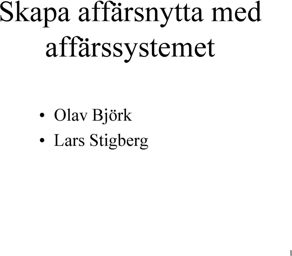 affärssystemet