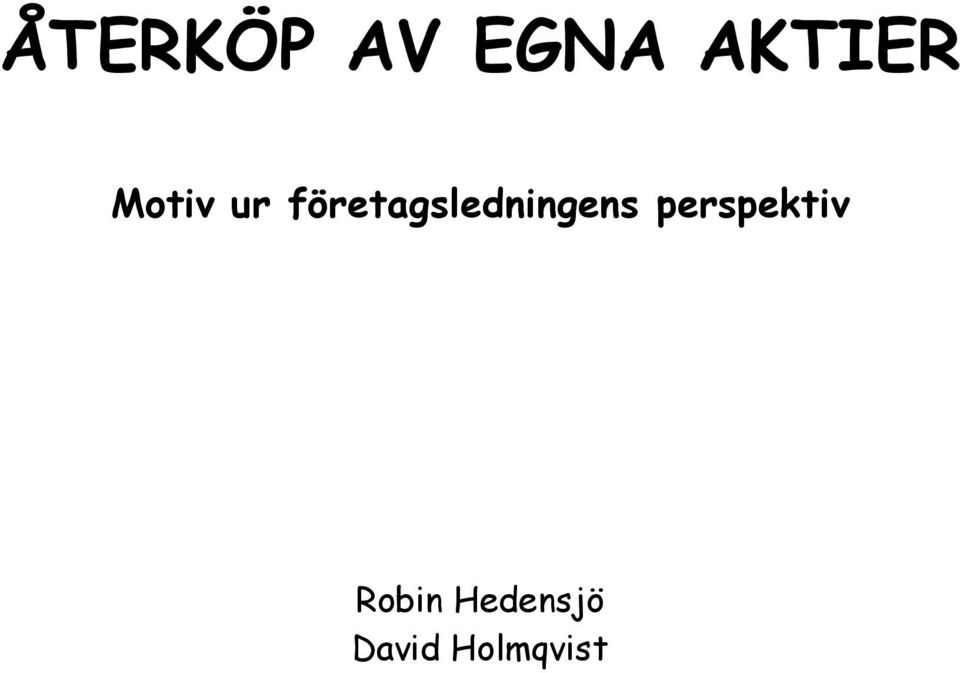 företagsledningens