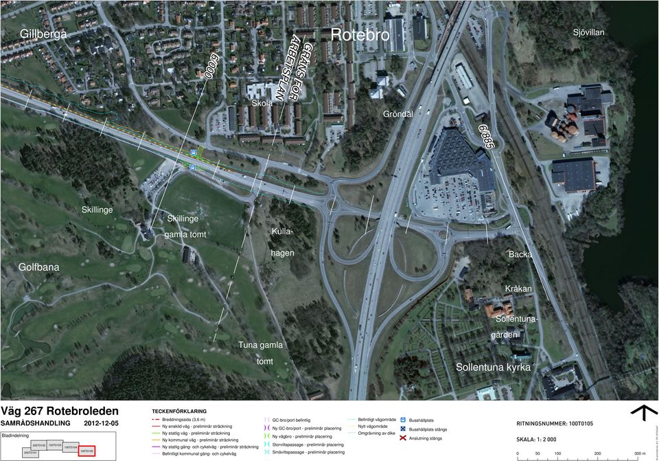 sträckning Ny kommunal väg - preliminär sträckning Ny statlig gång- och cykelväg - preliminär sträckning Befintligt kommunal gång- och cykelväg GC-bro/port befintlig Ny GC-bro/port - preliminär